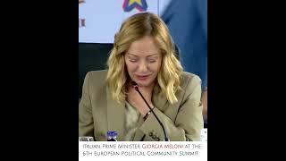 Italian Prime Minister Giorgia Meloni at the 6th European Political Community Summit