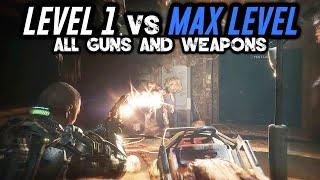 THE CALLISTO PROTOCOL - All Guns and Weapons Damage Comparison (LEVEL 1 vs MAX LEVEL)