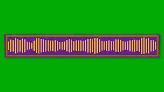 Green audio spectrum horizontal 2