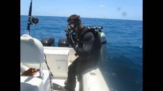 Scuba Diving Backwards Flop Entry from Boat.mp4