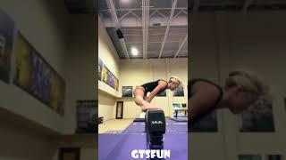 A gymnast’s strength and balance