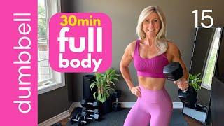 30 min STRENGTH WORKOUT at home with dumbbells, full body