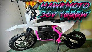 HAWKMOTO 36V 1000W Electric Dirt Bike - Unboxing With My Spaniel