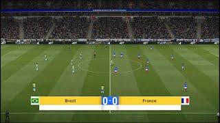 Brazil vs France | Friendly match | PES 2021 | Live Football Match | 4K