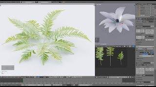 Blender2 79 Fern creation with your own textures