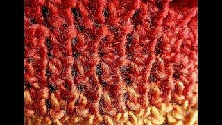 Ash Stitch Loom Knit Good for Hats, Cowls, and flat panel projects