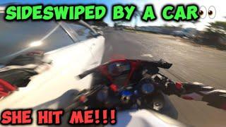 Gsxr 750 Gets Hit By Car