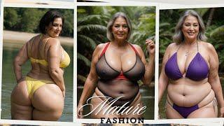  Mature Attractive Women Over 60      Natural plus size mature women Over 60 In Bikini Haul  