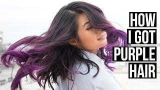 HOW I GOT PURPLE BALAYAGE & OMBRE HAIR | Eva Chung