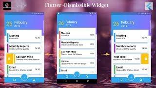 Flutter Tutorial - Flutter Dismissible Widget