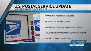 Over 20 USPS facilities remain closed, 1 destroyed following Helene