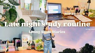 තනියම ගෙවෙන Productive දවසක්  | Night Study Vlog |study with me #aesthetic #vlog #srilanka සිංහල