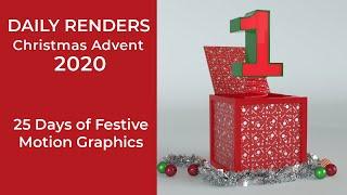 Christmas Advent 2020 Instagram Daily Renders. Cinema4D, X-Particles and Octane Render