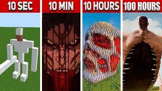 MINECRAFT ALL Characters in Attack On Titan (FULL COLLECTION №1) : 10 Hours, 10 Minutes,10 SECONDS!