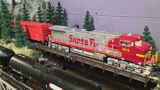 Quick run around the layout. Added a few more trees to the rock race and a small cabin.