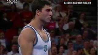 [HDp50] Valerii Pereshkura (UKR) Floor Team Finals 2000 Sydney Olympic Games