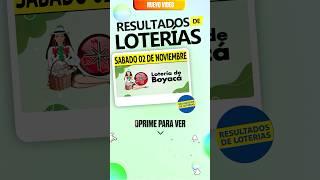 Resultado Lotería de Boyacá del 2 de Noviembre 2024 #resultado #loteria #boyaca #loteríadeboyacá