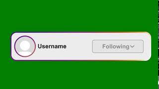 Custom Instagram Follow Animation | Green Screen | Chroma Key