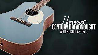 SOUNDCHECK Hartwood Century Dreadnought Acoustic Guitar, Teal | Gear4music Guitars