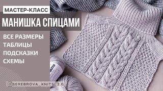 МАСТЕР-КЛАСС Манишка спицами из Lana Gatto Super Soft в 2 нити (ВСЕ РАЗМЕРЫ) - Serebrova_knits