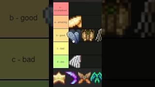 Terraria Wings Tier List! #terraria #shorts