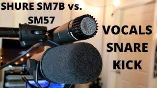 Shure SM7B vs SM57 mic comparison shootout, SM57 vs. SM7b, mic comparison mic shootout sound test!