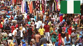 Life in the Biggest and Insanely busy Market in Africa - Balogun Market Lagos Nigeria 4K