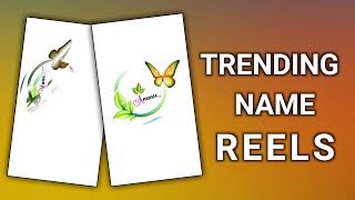 Trending Name Art Video Editing in Telugu | Instagram Viral Name Reels Video Editing