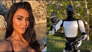 "You're Kinda Slow!" Kim Kardashian Has A Standoff With Her Tesla Robot