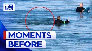 Image taken just moments before Port Macquarie shark attack | 9 News Australia