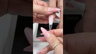 Ombre structure gel with almond dual form nail extension  #ASMR ￼