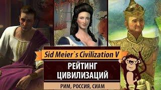 Рейтинг цивилизаций в Sid Meier's Civilization V: Рим, Россия, Сиам