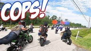 COPS vs 300+ Honda Groms!