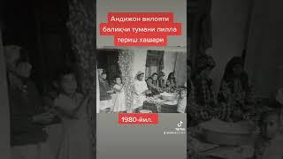 Андижон вилояти балиқчи тумани пилла териш хашари, 1980 йил.