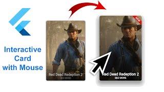 Interactive card Flutter | change background image size with Hover | card interacts for mouse Cursor