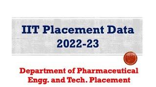 Pharmaceutical Engineering and Technology Department 2022-23 | IIT placements