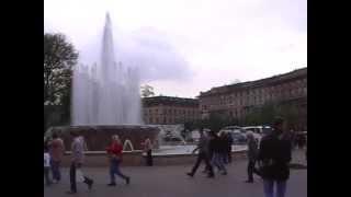 Sforza castle, entrance, fountain