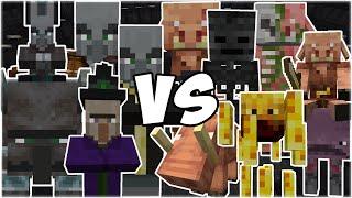 Raid vs Nether Army - Minecraft Mob Battle