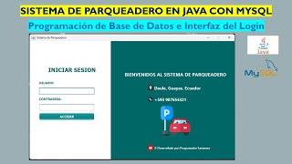  PARTE 02. - Creación de la Base de Datos y Diseño de Interfaz de Login️ Sistema de Parqueadero