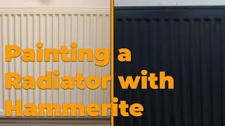 Can you paint a radiator with Hammerite? (White to grey radiator transformation)