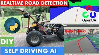 (Part 2) How You Can Make A DIY Self Driving Vehicle with: Ai, Python, OpenCV and Road Detection!