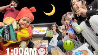 WE SNUCK OUT AT 1AM TO GET THE NASTIEST SNACKS!!