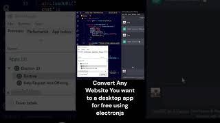 Convert any website you want to a desktop app using electron js