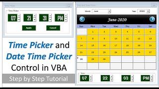 Time Picker and Date Time Picker Control in VBA | Step by Step tutorial