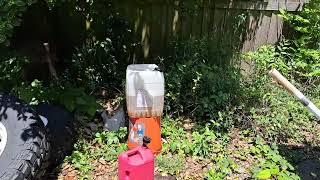 Sample of the bad gasoline out of my Scout gas tank.