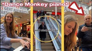 NOT OPERA SINGER joins PIANO girl in a MALL  // DANCE MONKEY