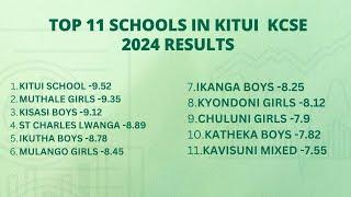 SEE THIS!🫣// TOP 11 SCHOOLS IN KITUI COUNTY  KCSE 2024 RESULTS