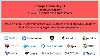  New DevOps Batch by Pankaj Sir! Demo day 11