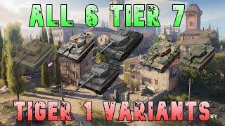 All 6 Tier 7 Tiger 1 Variants! ll Wot Console - World of Tanks Modern Armor