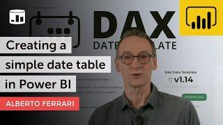 Creating a simple date table in Power BI